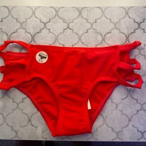 brand new neon pink/red swim bottoms